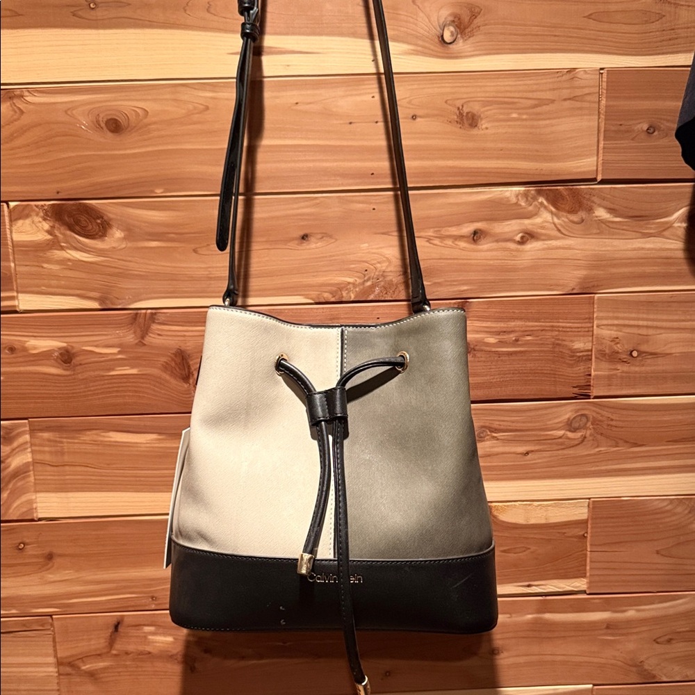 Calvin Klein Two-Tone Bucket Bag